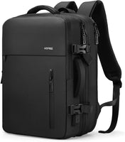 1 x RAW Customer Returns HOMIEE Hand Luggage Travel Backpack, Super Large Laptop Backpack Expandable Anti-Theft Water Resistant Daypack Flight Approved Backpack Cabin Backpack Carry-on Luggage Backpack Black, 40L  - RRP €61.99