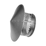 1 x RAW Customer Returns Round Roof Rain Cap HVAC Vent Galvanized Steel All Weather Rain Cap Roof Round Roof Ventilation with Rubber Seal for Perfect Insulation 20cm  - RRP €35.21