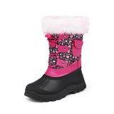 1 x RAW Customer Returns DREAM PAIRS boys girls snow boots waterproof winter boots with warm faux fur lining BLACK PINK-E 34 EUR KSNOW-E - RRP €32.56