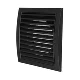 1 x RAW Customer Returns Vent Systems 125mm - 190x190mm anthracite hood ventilation with built-in pest protection grille, robust air vent cover - RRP €16.98