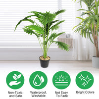 1 x RAW Customer Returns BELIHOME artificial plants large, 2 pieces artificial plants large Areca artificial palm 84 cm artificial plant large artificial palm, artificial plants like real fake plants plastic plant decoration fake plant  - RRP €34.27