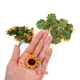 1 x RAW Customer Returns JZK 100 x Yellow Artificial Plastic Sunflowers, Fake Flowers Table Decoration for Wedding Party Table Scatters Confetti, DIY Scrapbook Accessories, Invitation Card Decoration - RRP €9.14