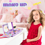 1 x RAW Customer Returns Tomons make-up case for girls, washable children s make-up set for girls with self-adhesive glitter stones, make-up carnival gifts role play toy for girls aged 4-6, 7-8, 9-12 years, purple - RRP €20.41