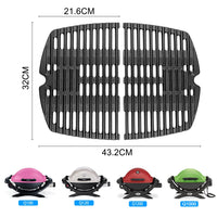 1 x RAW Customer Returns 7644 Grill grate cast iron spare parts accessories for Weber Q100, Q1000, Q120, Q1200, Q140, Q1400 gas grill, 32cm x 21.6cm 7582 Grill plate accessories for Weber Grill Baby-Q Purchased spare parts, 2Pack - RRP €40.89