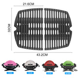 1 x RAW Customer Returns 7644 Grill grate cast iron spare parts accessories for Weber Q100, Q1000, Q120, Q1200, Q140, Q1400 gas grill, 32cm x 21.6cm 7582 Grill plate accessories for Weber Grill Baby-Q Purchased spare parts, 2Pack - RRP €40.89