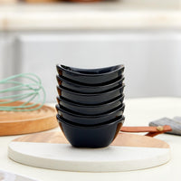 1 x RAW Customer Returns Swuut Ceramic Dip Bowls Set of 6.1.5 Oz White Dip Pinch Bowl, Soy Sauce Dishes, Mini Bowls for Charcuterie Board Sushi, Tomato Sauce, BBQ and Party Accessories Black  - RRP €17.14