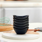 1 x RAW Customer Returns Swuut Ceramic Dip Bowls Set of 6.1.5 Oz White Dip Pinch Bowl, Soy Sauce Dishes, Mini Bowls for Charcuterie Board Sushi, Tomato Sauce, BBQ and Party Accessories Black  - RRP €17.14