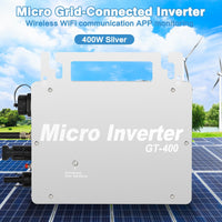 1 x RAW Customer Returns DEWIN Micro Inverter, Inverter Balcony Power Station 400W Solar Inverter MPPT Stackable Solar Panel Grid Tie Inverter Micro Inverter with WiFi Communication APP Monitoring AC220V - RRP €124.93