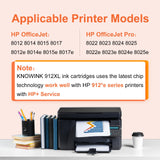 1 x RAW Customer Returns KNOWINK 912 XL 912XL Cartridges Compatible for HP 912 Printer Cartridges Multipack for Officejet Pro 8022e 8023e 8024e 8025e Officejet 8012e 8014e 8015e 8017e Cartridges, Black Magenta Cyan Yellow, 4 Pack - RRP €49.99