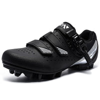 1 x RAW Customer Returns Fenlern Men s MTB Shoes Breathable Lightweight Cycling Shoes 2 Bolts Cycling Shoes Hard Soles Bicycle Shoes with Buckle Solid Black, 47 EU  - RRP €49.49