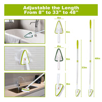 9 x Brand New 122 cm Tub Tile Scrub Cleaning Brush with Long Handle - 2-in-1 Extendable Handle from 20 cm to 84 cm to 122 cm Lightweigh Cleaning Floor Brush for Kitchen Bathroom Toilet Bathtub Wall - RRP €183.6