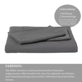 1 x RAW Customer Returns MEROUS bed linen 200x200 3-piece anthracite winter bed linen made of microfibre, non-iron and wrinkle-free - duvet cover set of 1 pillowcase set of 2 65x65 with zip, dark grey - RRP €30.24