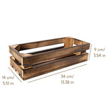 1 x RAW Customer Returns Creative Deco wine box wood vintage wooden box 34 x 14 x 9 cm Flamed decorative wooden box Box gift box organizer toy box storage box Easter decoration - RRP €16.08