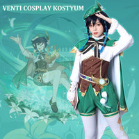 1 x Brand New CR ROLECOS Venti Cosplay Costume Genshin Impact Venti Cosplay Outfit with Hat Adult Halloween Cosplay L - RRP €94.76