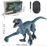 6 x Brand New HANMUN Remote Control Dinosaur Toy, Electric Walking Dinosaur Toy Realistic Simulation Sounds Infrared Walking Velociraptor with Lighting for 3 Age Boys Girls Gifts - RRP €157.8