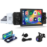 1 x RAW Customer Returns Hikity DAB DAB 1 DIN Android 13 Car Radio with Screen, 2G 64G, Wireless Apple CarPlay and Android Auto, 6.9 Touchscreen Car Radio with Sat Nav WiFi DAB RDS FM Radio USB Type-C MIC Rear View Camera - RRP €151.25