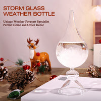 1 x RAW Customer Returns Christmas storm glass fashionable creative decorative glass bottle, glass storm glass weather forecast bottle weather station, high quality home and office decoration. - RRP €25.46