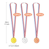 1 x RAW Customer Returns FEPITO 36 Pieces Winner Medals Children Plastic Gold Medals Silver Medals and Bronze Medals for Children Parties Decorations and Sports Awards - RRP €20.1