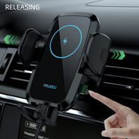 1 x RAW Customer Returns Car phone holder with charging function 15W Qi charging station car wireless charger car holder for iPhone Galaxy OnePlus Xiaomi etc. - RRP €26.99