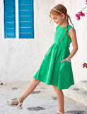 1 x RAW Customer Returns GRACE KARIN Girls Dresses 152 Children s Dress Cotton 158 Simple Classic Casual Knee Length Green - RRP €20.12