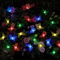 13 x Brand New cuzile Solar Garden Light 12pcs Butterfly Shape Slime Fairy Lights Christmas Tree Home Holiday Fence Yard Wedding Patio Party Decoration-Multicolor - RRP €296.4