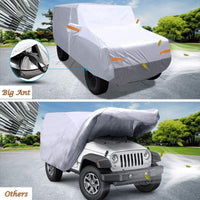 1 x RAW Customer Returns Big Ant Car Cover 100 Waterproof Car Cover for Jeep Wrangler CJ, YJ, TJ JK 4 Doors SUV Car Cover Car Garage Jeep Wrangler Car Cover Full Garage Against Snow Ice Frost UV - RRP €60.47