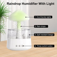 1 x RAW Customer Returns Humidifier, room humidifier, humidifier 450 ml, humidifier bedroom - RRP €56.24