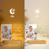 1 x RAW Customer Returns LED Memo Board Night Light, CooPark Personalized Acrylic Picture Frame Lamp with Erasable Pen, DIY Writing Wipeable Message Board Bedroom Office Decor, Children s Day Gift for Kids - RRP €18.99