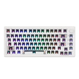 1 x RAW Customer Returns EPOMAKER Aura75 75 Mechanical Keyboard Kit, Hot Swap Triple Mode Gaming Keyboard Kit, with Silicone Pad, 3000mAh Battery, South Facing LED, RGB Backlight for Win Mac White  - RRP €79.99