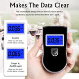 1 x RAW Customer Returns Breathalyzer, Portable Breathalyzer, Police Accurate Breathalyzer with Digital LCD Display, 20 Mouthpieces and 1 Storage Box, Semiconductor Sensor Alcohol Meter with Alarm - RRP €25.99