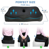 1 x RAW Customer Returns BEOBEU Seat Cushion Memory Foam Ventilated Ergonomic Design Pillow Coccyx Relieves Back Hip Tailbone Sciatica Pain for Office Chair Car Seat Wheelchair - RRP €32.95