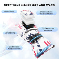 5 x Brand New ATERCEL Ski Gloves -30 F Waterproof Touchscreen Men Women Snowboard Gloves, Warm Winter Gloves for Cold Weather - RRP €119.95