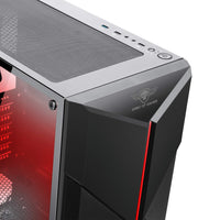 1 x RAW Customer Returns Spirit Of Gamer - Gamer PC Case ARGB ATX mATX ITX - Front Panel in Metal Mesh - Side Panel in Tempered Glass - Steel Frame - 2 120 mm fans including 1 addressable RGB LED - RRP €55.36