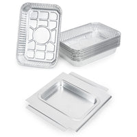 1 x RAW Customer Returns Onlyfire aluminum grill trays, drip tray with 15 disposable aluminum trays, 27 30 3.2 cm, aluminum trays for Weber Q200 Q300 Q220 Q240 Q2000 Q3000 Q320 Q3200 series gas grills - RRP €26.4