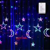 1 x RAW Customer Returns Fairy lights star curtain, star light curtain, fairy lights stars for windows, light curtain lights, LED fairy lights, for Christmas, birthday, party, wedding, decoration - RRP €17.14