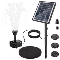 1 x RAW Customer Returns LESOLEIL Solar Pond Pump, 5.5W Solar Fountain with Battery, Solar Panel, 6 Fountain Styles, Solar Water Pump Solar Fountain Floating Fountain Pump for Outdoor Pond, Garden, Bird Bath - RRP €30.24