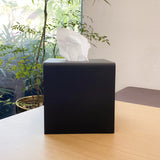 1 x RAW Customer Returns EFUTURETIME 2pcs Acrylic Tissue Holder, 25 13 9cm, Tissue Paper Dispenser Square, Magnetic Bottom, with Sliding Door for Home, Office, Hotel, Black - RRP €34.37