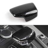 1 x RAW Customer Returns OYDDL Car Carbon Fiber Print Gear Shift Knob Cover Trim Replacement Shifter Compatible with Audi A4 S4 A4 allroad A5 S5 RS5 Q7 Accessories - RRP €16.13