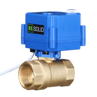 1 x RAW Customer Returns US Solid Motorized Ball Valve with Manual Function-1 Brass, 2 Way DN25 Electric Zone Valve, 9-24V AC DC, 2 Wires, Automatic Return NC - RRP €62.71