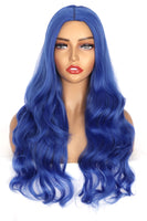 1 x RAW Customer Returns ColorfulPanda WigBlue Women s Wig Long Wavy Curls Natural Wig for Women Everyday Anime Cosplay Costume Party Halloween Carnival Fashion Synthetic Hair... Indigo Blue  - RRP €25.79