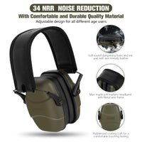 1 x RAW Customer Returns GUCHO hearing protection, shooting, ear muffs, noise reduction for hunting, shooting, insulation value, NRR34dB dynamic noise control, hearing protection for shooting sports - RRP €23.95