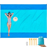 1 x Brand New ISOPHO Picnic Blankets, Nylon Sand Free Beach Blanket, 304 x 270 cm, Oversized Beach Mat, Lightweight and Portable for Camping, Travel, Picnic - RRP €20.4