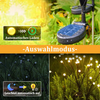 1 x Brand New Maxee Solar Lights for Outdoor Garden, 2 Pack Swinging Garden Lights, 10 Waterproof LED Solar Lights, 8 Light Modes for Yard and Garden Patio Decoration, Warm White - RRP €10.07