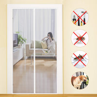 1 x RAW Customer Returns MYCARBON Mosquito Net for Door and Window Magnetic Breathable Anti-Fly Curtain for Outdoor Magnetic Mosquito Net 110x220, White  - RRP €18.99