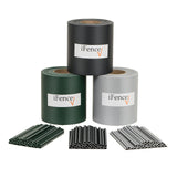 1 x RAW Customer Returns iFence privacy strip 50 meters x 19 cm including 30 clips - various colors 50 m, anthracite  - RRP €33.99