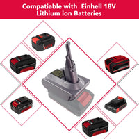 3 x RAW Customer Returns TEPULAS 2 IN 1 Battery Adapter for Dyson V7 V8, for Einhell 18V Lithium Battery Converted to for Dyson V7 V8 Series Vacuum Cleaner Animal Absolute Fluffy Hepa Cordless Stick - RRP €59.55