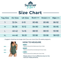 1 x RAW Customer Returns Summer Mae Maternity Women s Swimsuit One Piece Maternity Swimwear Beach Bikini Blue M - RRP €39.99