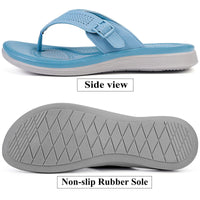 1 x Brand New Hsyooes Women s Toe Separator Flip Flops Beach Slippers Lightweight Bohemia Flat Non-Slip Slippers 2400 Light Blue 43 EU - RRP €60.0