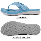 1 x Brand New Hsyooes Women s Toe Separator Flip Flops Beach Slippers Lightweight Bohemia Flat Non-Slip Slippers 2400 Light Blue 43 EU - RRP €60.0