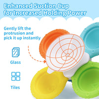 7 x Brand New FCSONU Suction Cup Baby Toys from 6 12 18 Months, Silicone Baby Bath Toy with Rotating Suction Cup from 1 2 Years, Fidget Spinner Children s Toys Gift for Toddler Boys and Girls 3 Pcs  - RRP €67.55